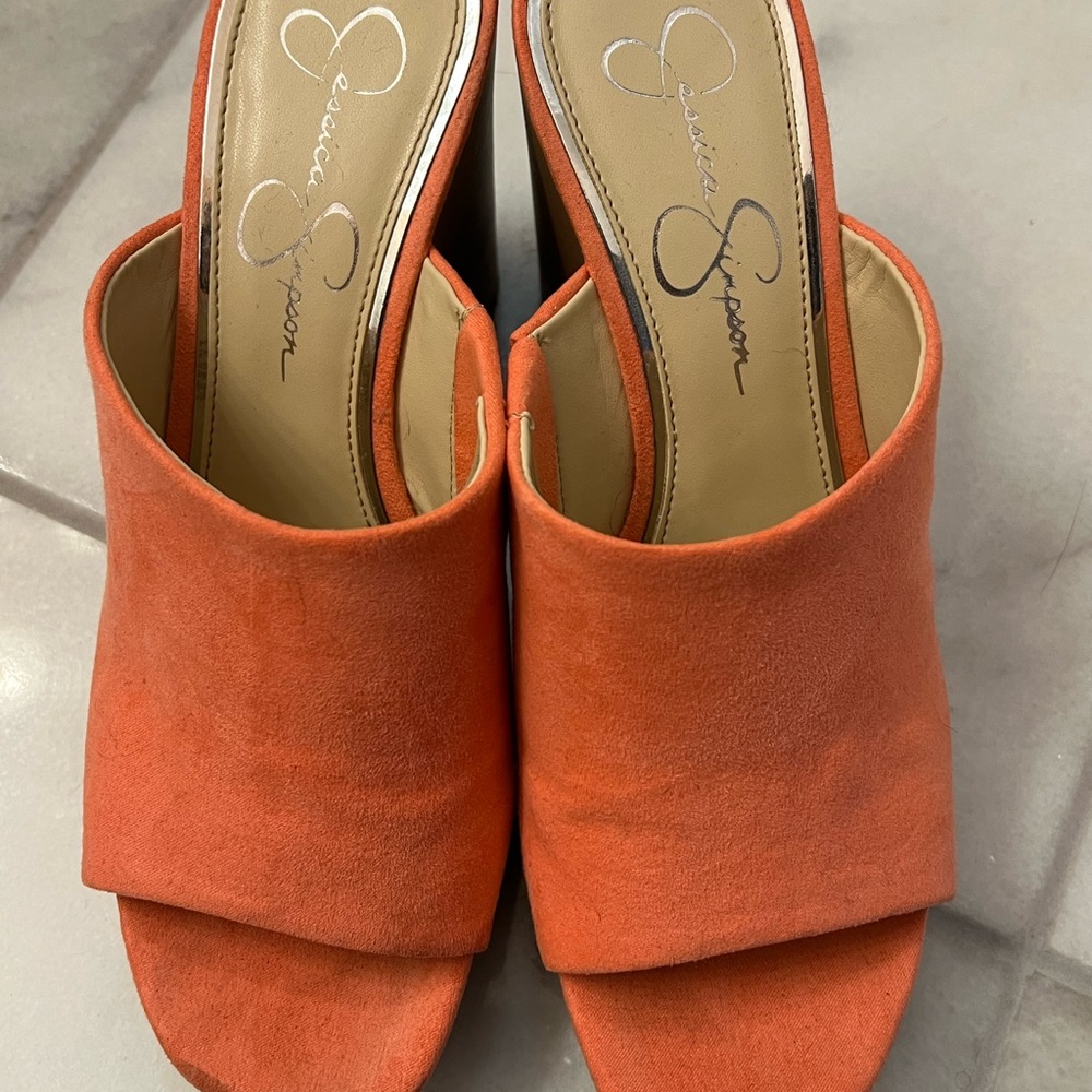 Peach Jessica Simpson Wedges